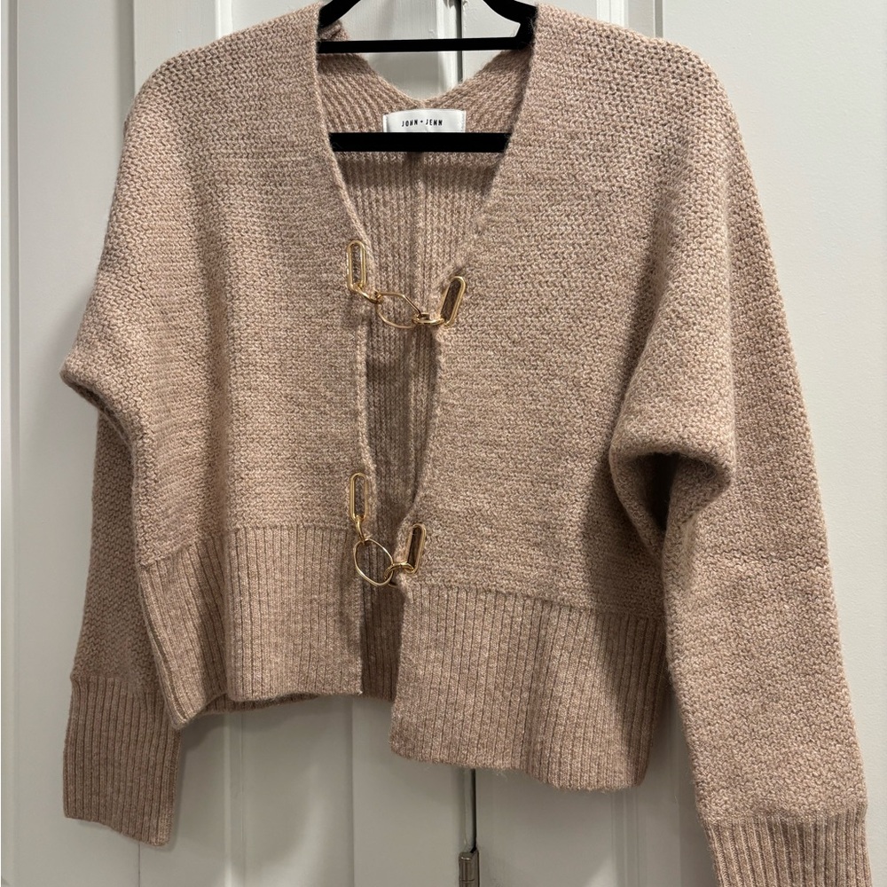 NWOT Cozy Beige Cardigan Sweater